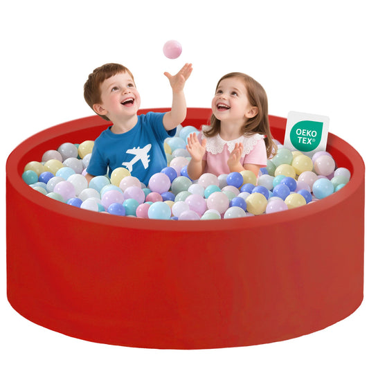 Zedachica ball pit for toddlers, front view showing soft safe space