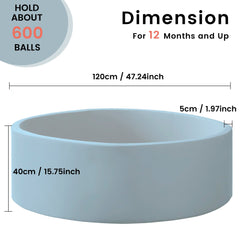 Zedachica ball pit with zipper cover for quick setup