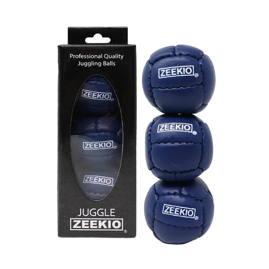 Zeekio Galaxy juggling balls with leather-shell for durable grip and easy cleaning.