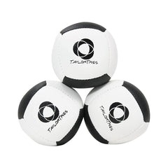 Zeekio Taylor Tries 6-panel synthetic leather ball closeup for durable grip.
