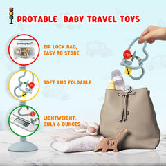 Zeeloopbee wooden rings paired with silicone offer easy cleaning and safe chewing.