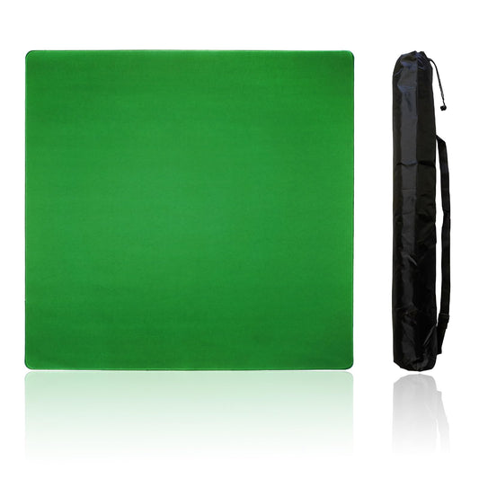 ZEELYER Mahjong mat green square 80cm for versatile family game nights.