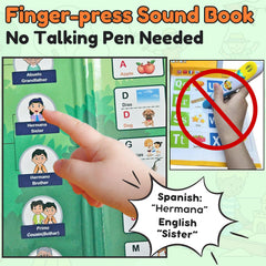 ZeenKind book language switch demonstrates bilingual listening mode.