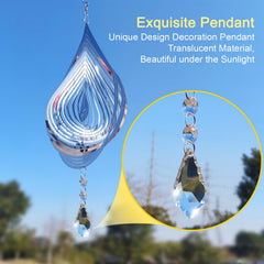 Zeewoo teardrop wind spinner duo for easy 360-degree hanging decor.