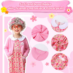 ZelJoyla hat glasses and jewelry complete the grandma look safely.
