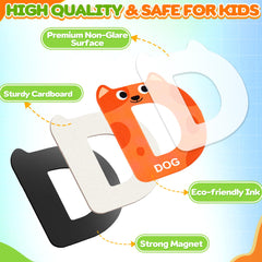 Zemobra Magnetic Letters ABC animal designs highlight engaging visuals that boost recognition and imagination