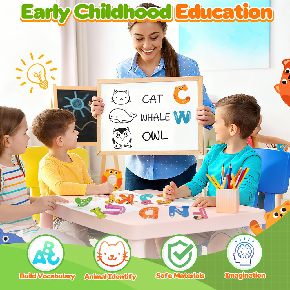 Zemobra Magnetic Letters ABC colorful set offers bright hues to attract attention and sustain learning among toddlers