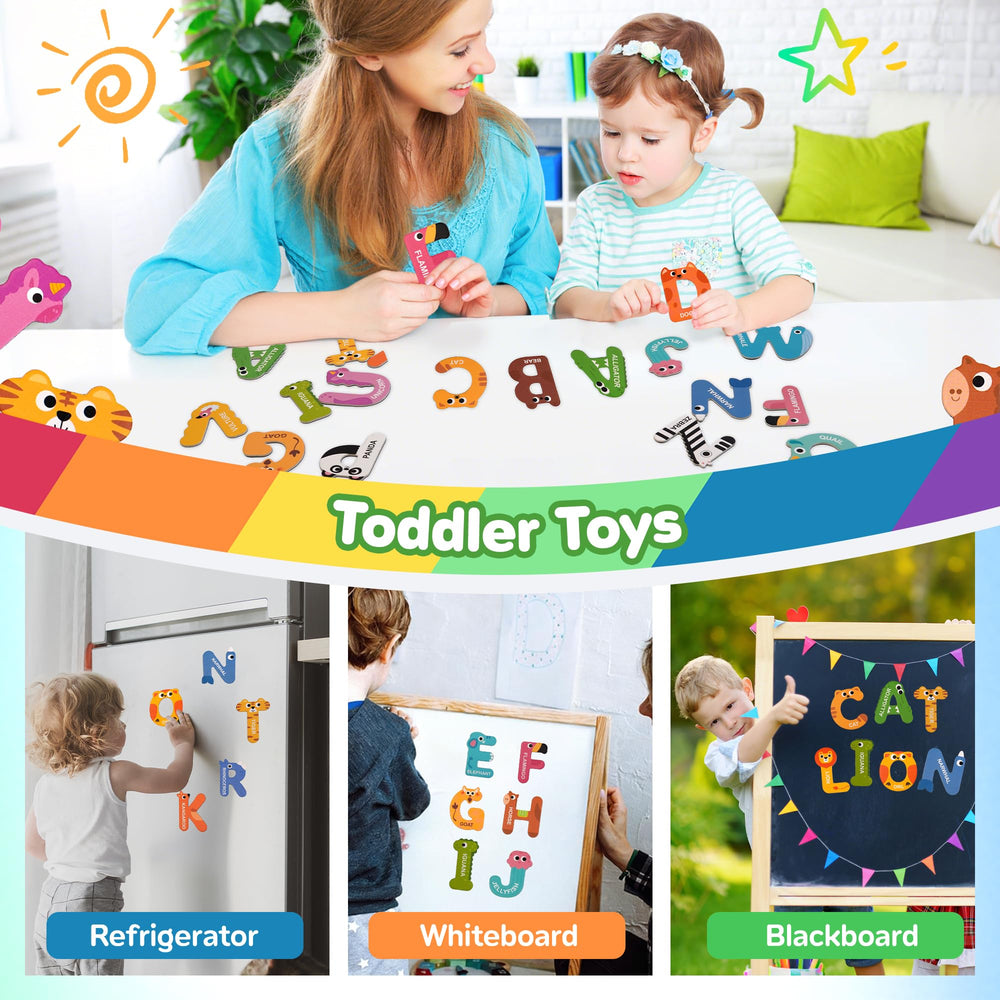 Zemobra Magnetic Letters ABC safe rounded edges promote gentle handling during playtime