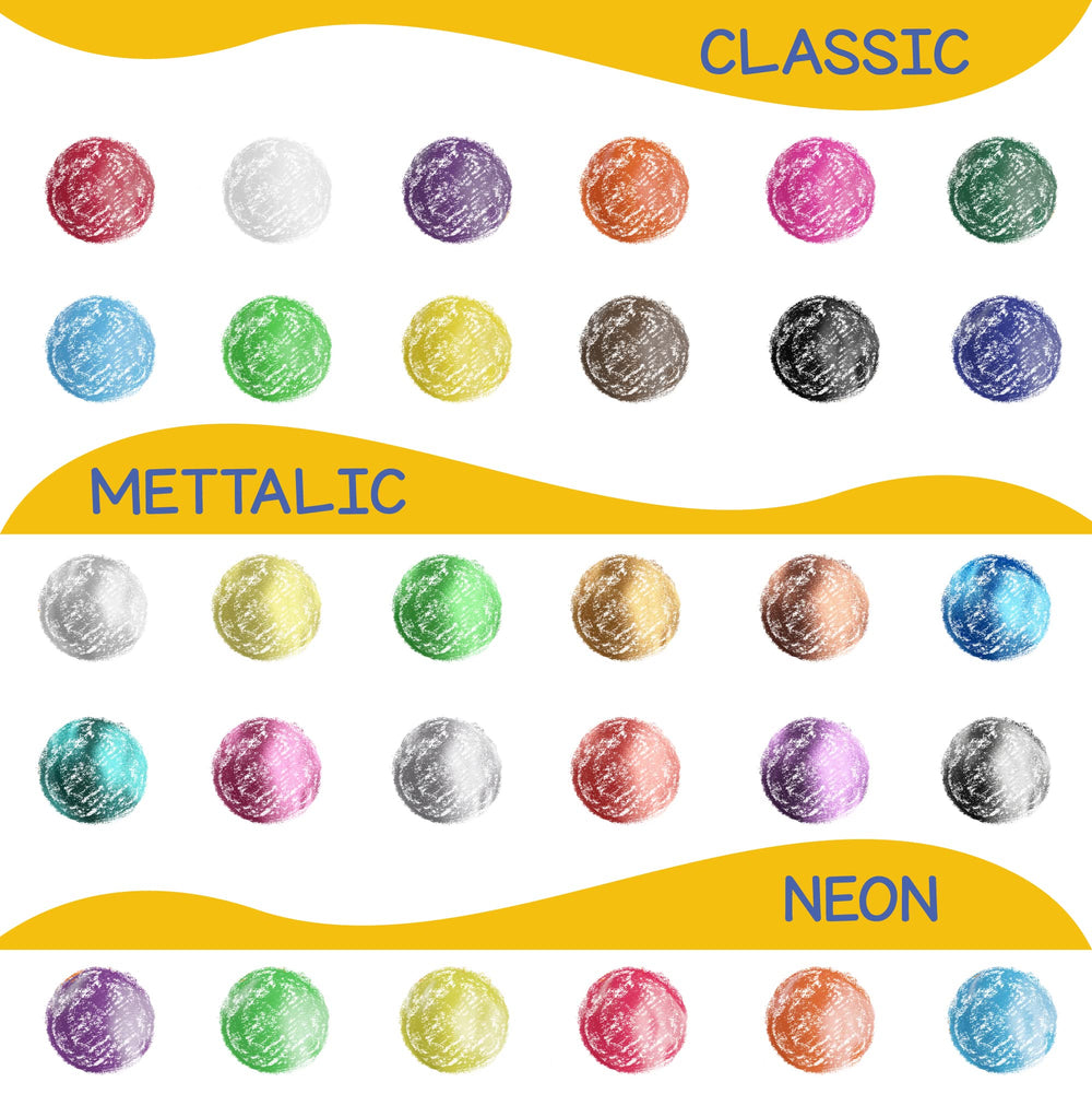 Zenacolor dry, long-lasting sticks minimize cleanup