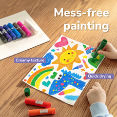 Zenacolor paint sticks on paper and poster board for vibrant artwork