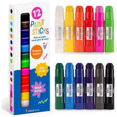 Zenacolor twist-up paint sticks in 12 colors for mess-free kid art