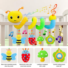 Zendstanding four-hanging-toys setup keeps little ones entertained anywhere.