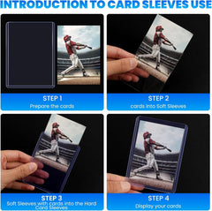ZENOWICK baseball and football cards protected by sleeves and loaders