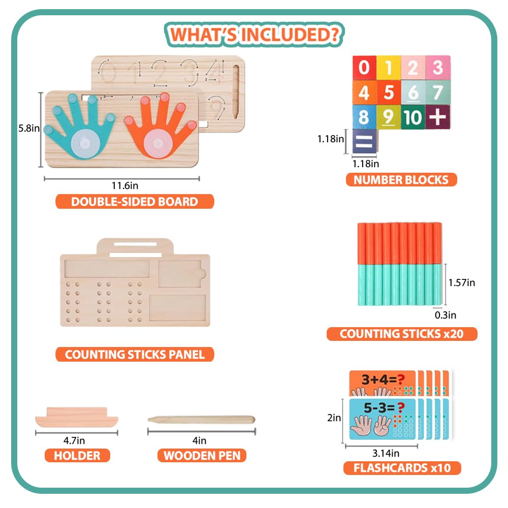 Zensooth number blocks 0-10 help visual and hands-on math learning