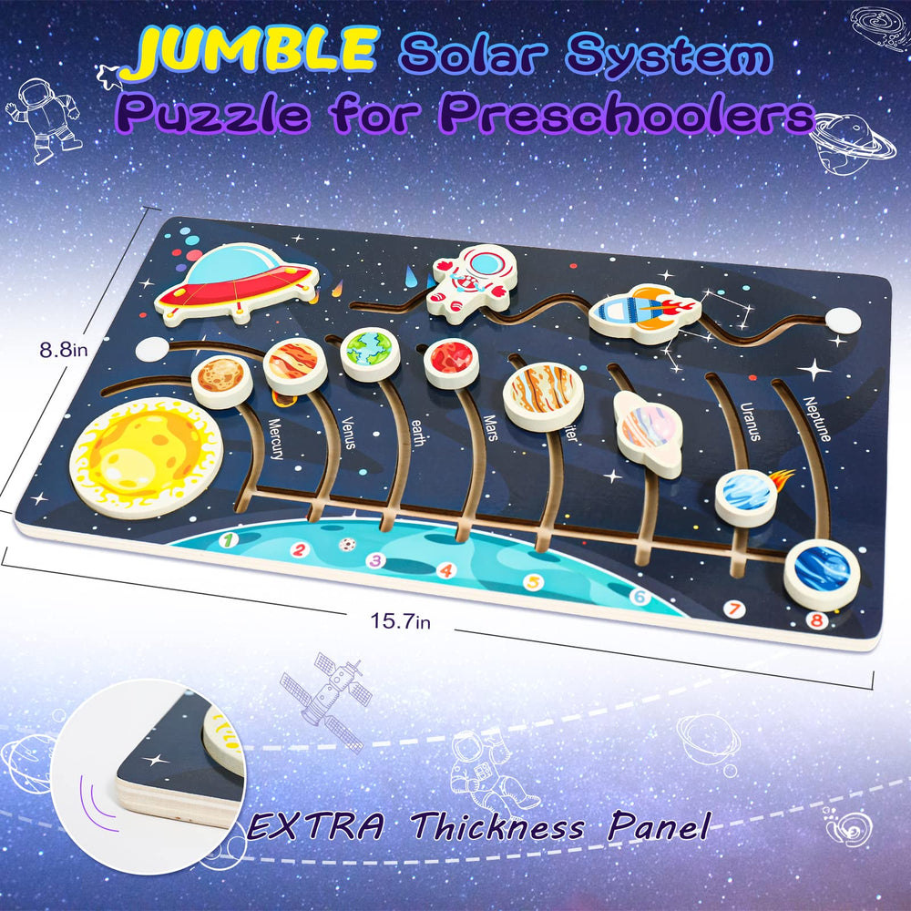 Zeoddler wooden space puzzle with smooth edges supports safe exploration