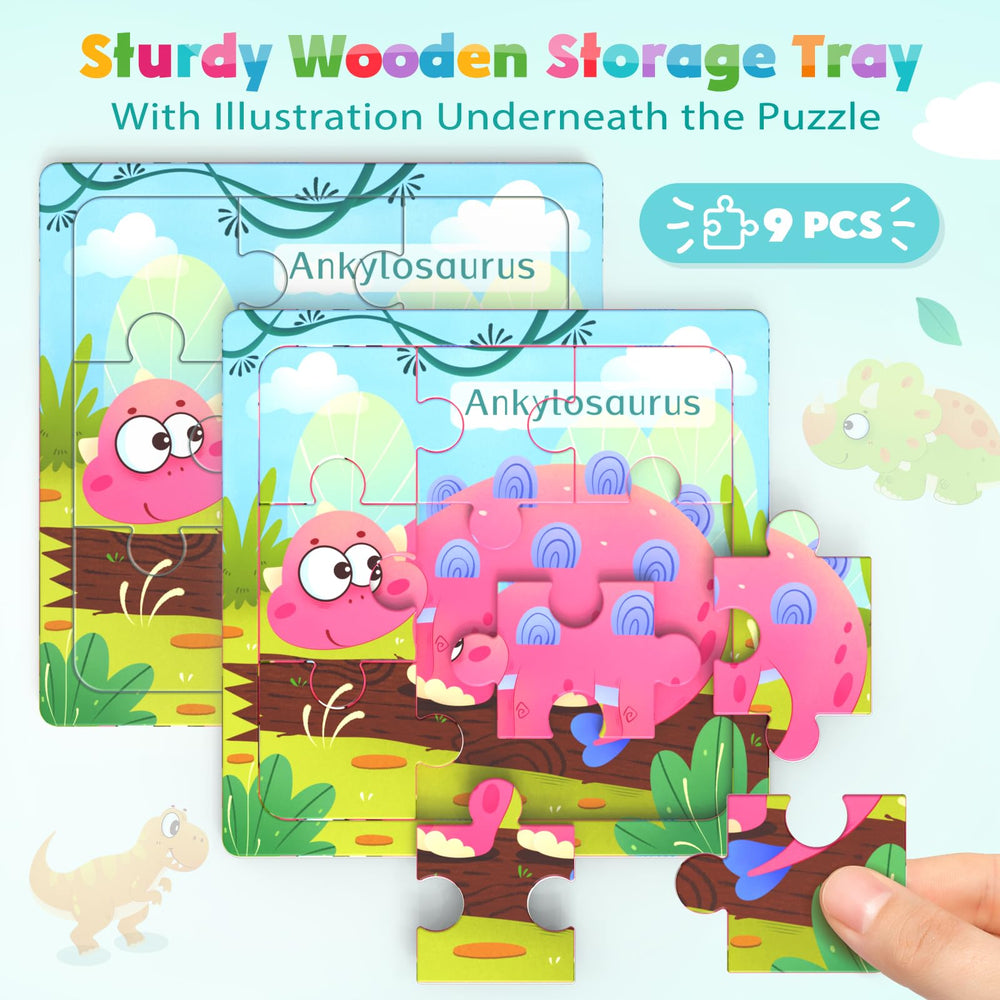 Zeoddler toddler learning wooden puzzles promote hand-eye coordination.