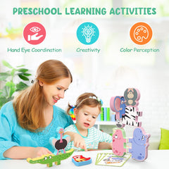 Zeoddler toddler Montessori development toy featuring varied animals for imaginative sorting