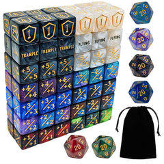ZEOXUER 90pcs MTG counter dice set showing complete kit for fast reference