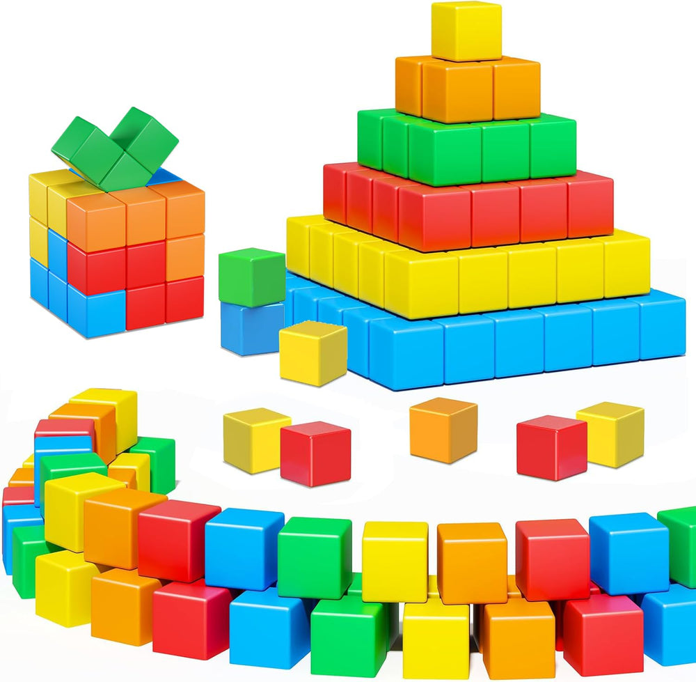 Zerxona magnetic blocks large cubes close-up magnets for safe construction.