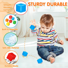 Zerxona large cubes in color set support color recognition and STEM play.