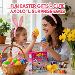 Party favors featuring Zesua mini axolotl toys for kids.