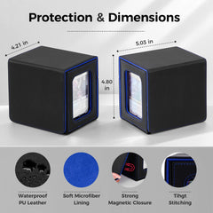 Zettokete MTG box interior with dividers neatly separates sections for quick setup.