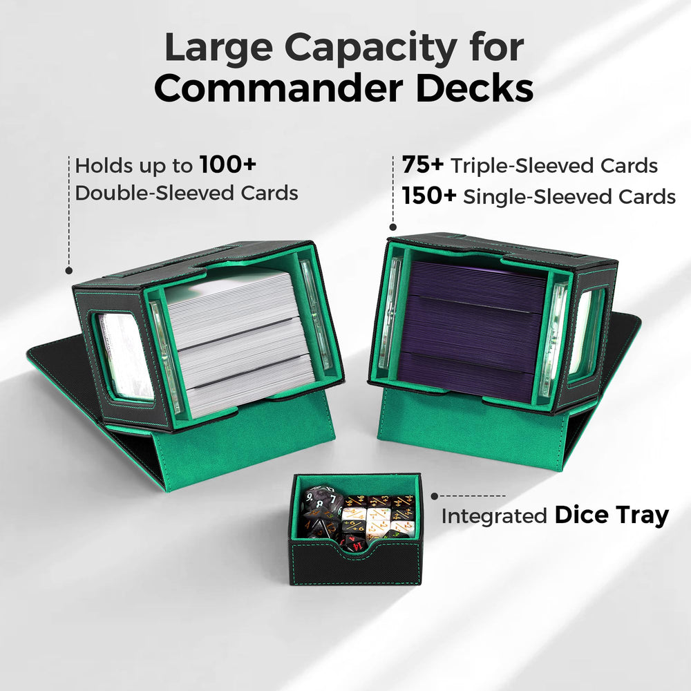 Zettokete MTG deck box capacity with dividers for organized sections
