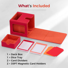 Zettokete MTG deck box includes a built-in dice tray for game essentials