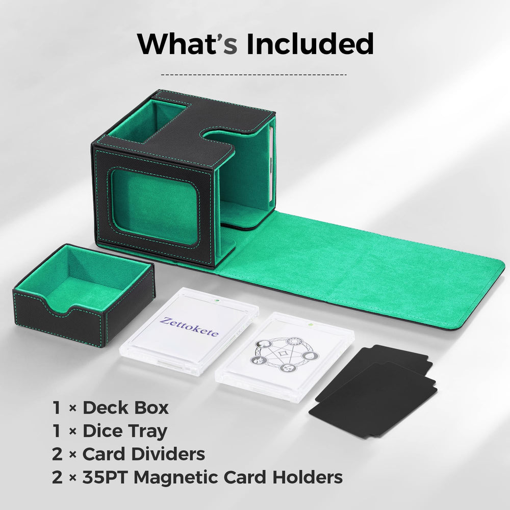 Zettokete MTG deck box magnetic closure and water resistant leather protection