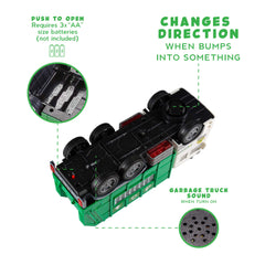 Zetz Brands battery-operated toy garbage truck delivers quick, responsive playtime.