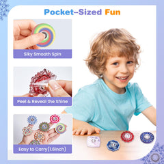 ZEZUCUN spinner with changing patterns that attract attention during play.