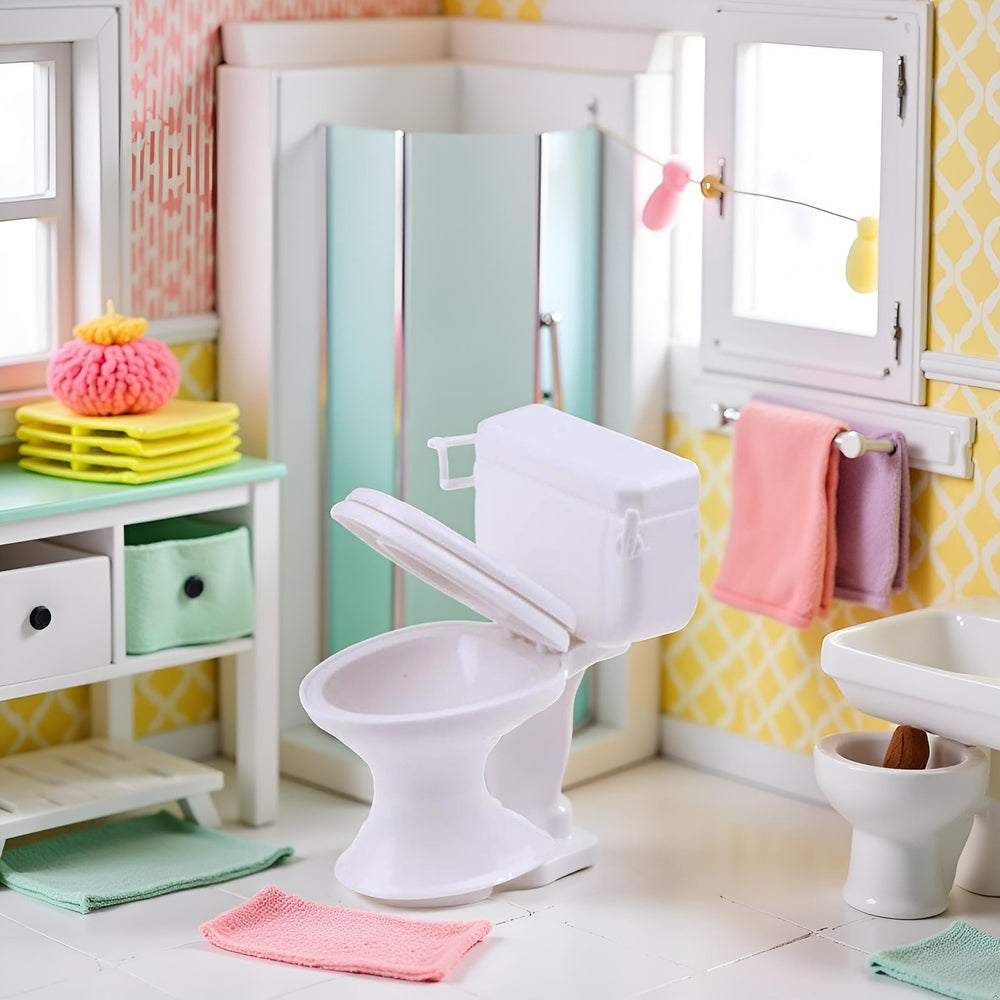 ZhangyiHot realistic miniature toilet for model buildings and storytelling.