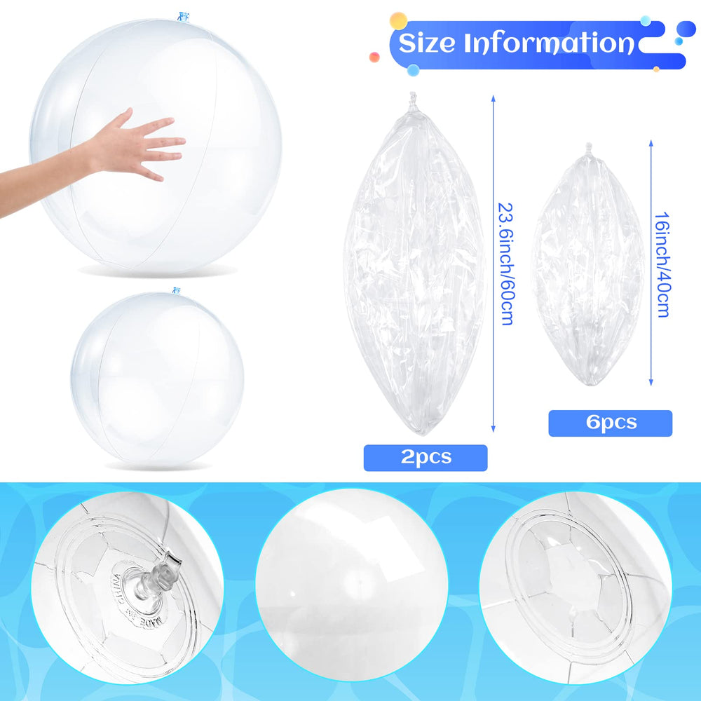 Zhanmai 16-inch clear beach ball in action at outdoor gathering