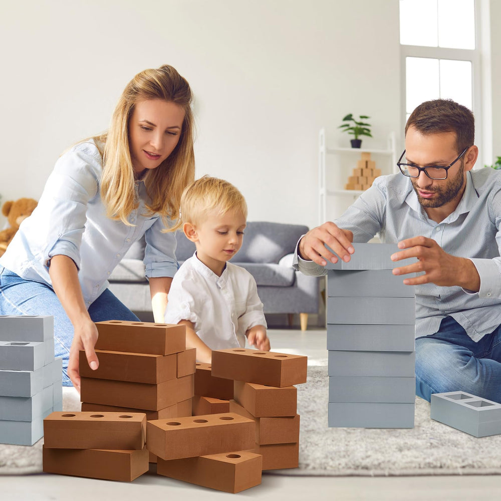 Zhanmai foam bricks in playroom inspire family stacking fun