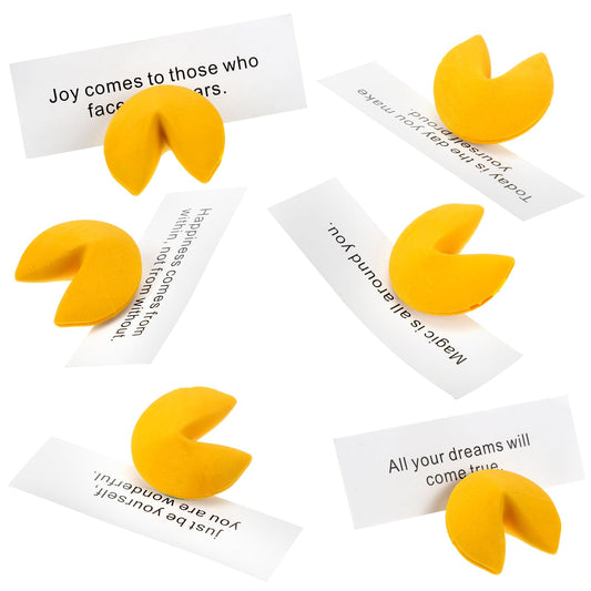 Zhanmai yellow fortune cookie eraser close-up for playful desk use