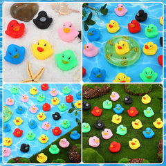 Zhanmai mini ducks cake decoration tiny colorful toppers for celebrations.
