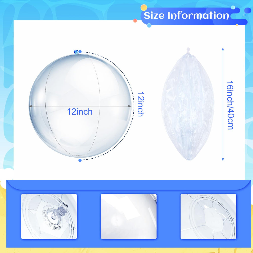 Zhanmai pool float ball transparent, great for nautical party decor.