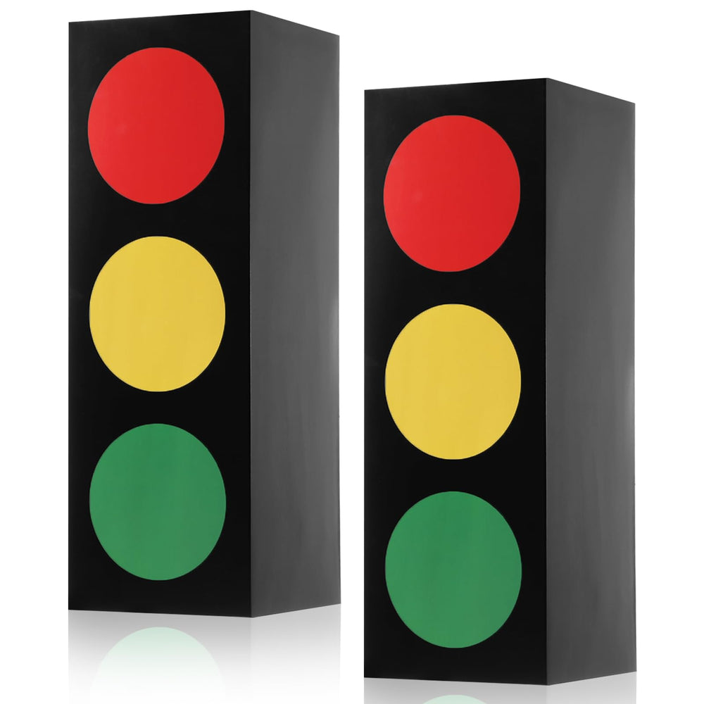Zhanmai traffic light favor boxes set with vibrant colors for car-themed party favors.