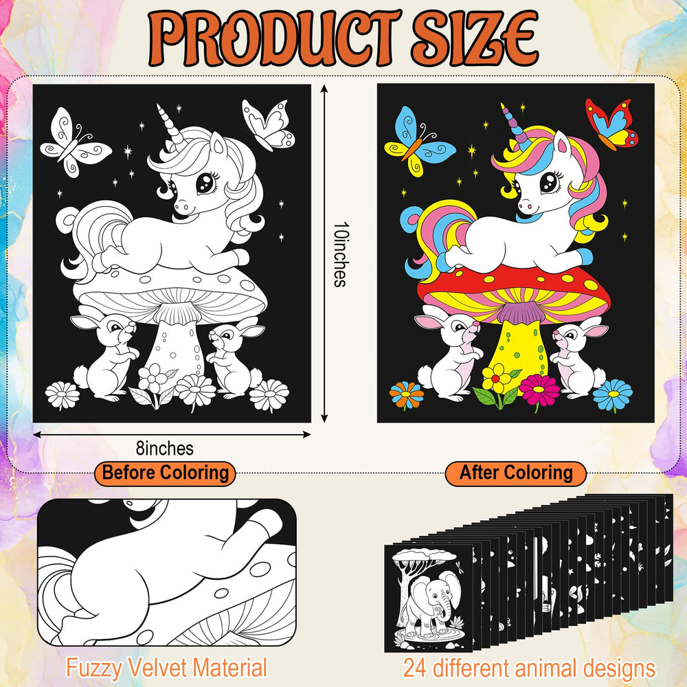 Zhanmai velvet poster tiger enhances focus during kids' art time