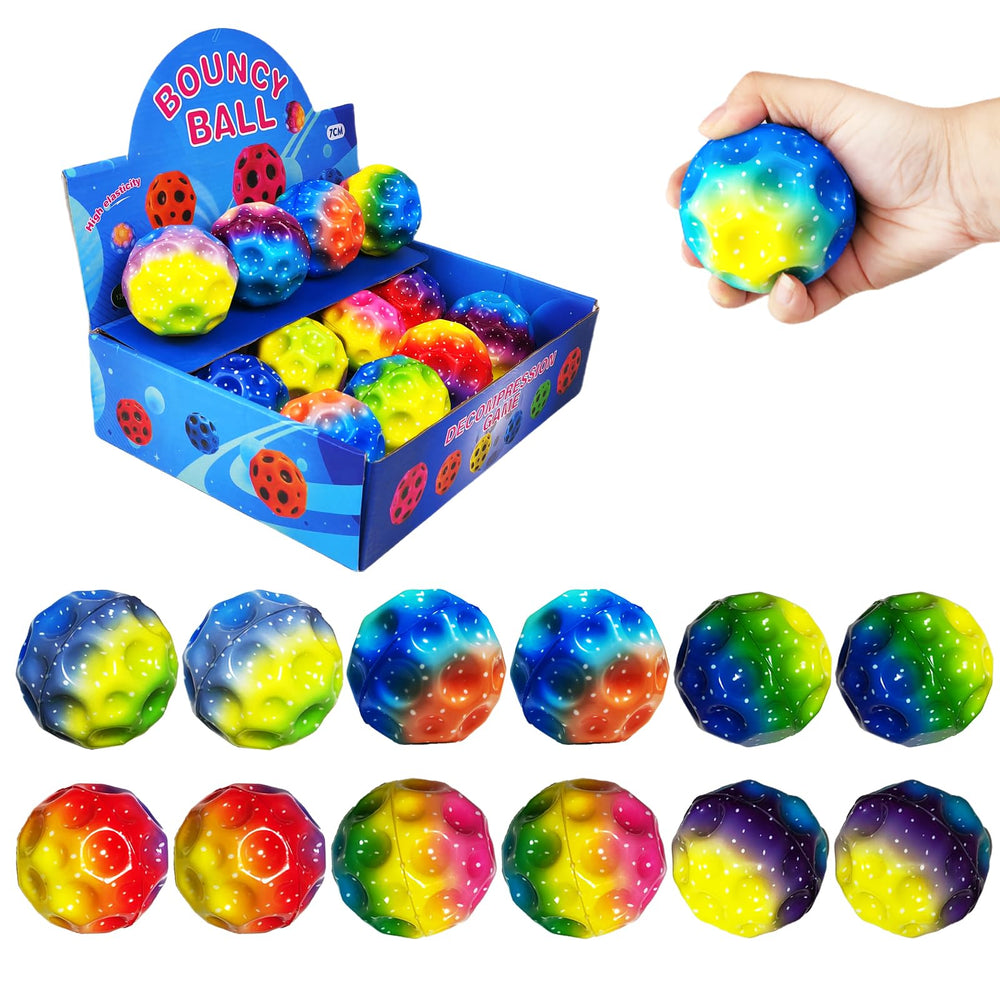 ZHEBAG bouncy ball with colorful astro design for easy outdoor spotting.