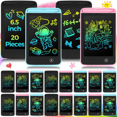Zhehao 20-pack LCD writing tablets in 6.5 inches for portable kids' drawing.