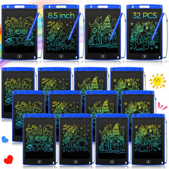 Zhehao 32-piece blue LCD writing tablet set for kids doodling mess-free.