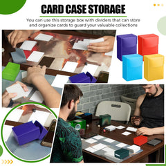 Zhehao colorful deck boxes in 9 colors help group by game or rarity.