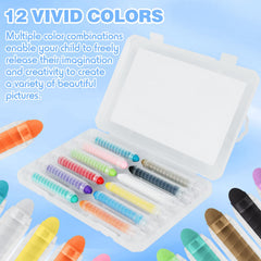 Zhenbuco dustless chalk rotating holder keeping colors organized.