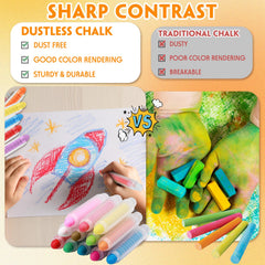 Zhenbuco twistable holder reduces breakage and fits small hands for kids' art.