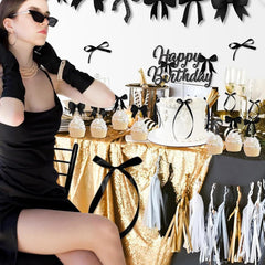 ZHENGYE coquette bow toppers add elegant charm to celebrations.