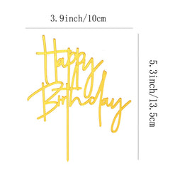 ZHENGYE gold letters cake topper ideal for birthdays.