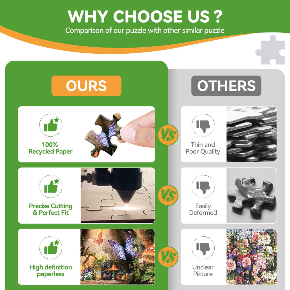 Zhiseoyi 500-piece puzzle recycled cardboard designed for eco-conscious puzzlers.