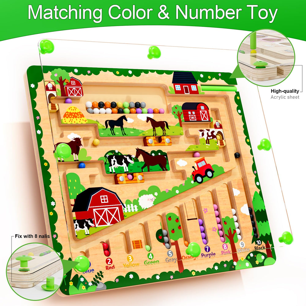 zhiwuzhu Magnetic Color and Number Maze durability test in kid-friendly use
