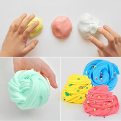 ZHNEHAOKAN peach slime figures with soft texture for sensory play.